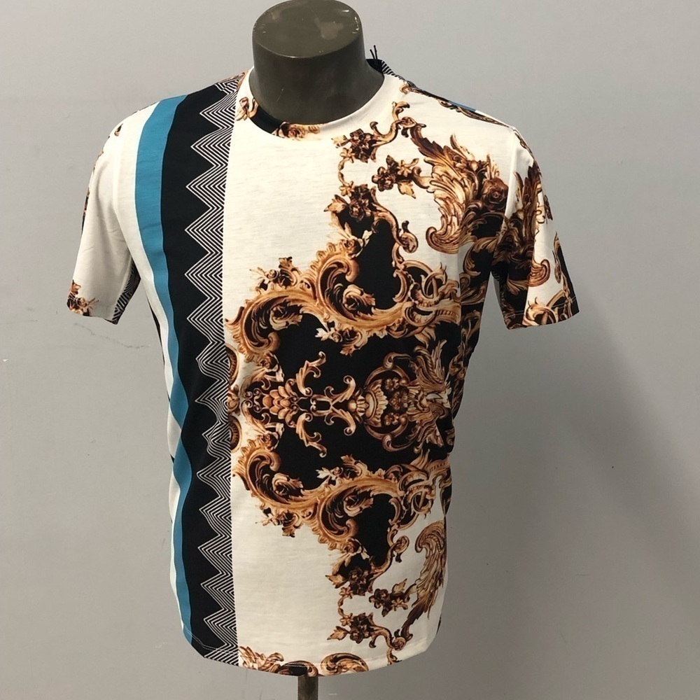 Steven land t-shirt crewneck white floral regular